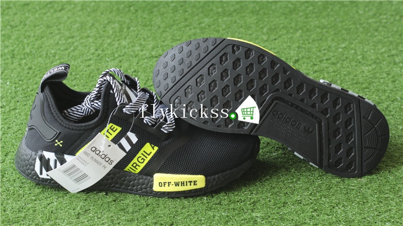 Off White x Adidas NMD R2 Boost Black BA7787